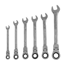 Matrix Набор ключей комбинированных, трещеточных шарнирных 6 шт 14897