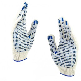 Сибртех Перчатки х/б, ПВХ покрытие, "Точка", 10 класс, стикер Россия 67702