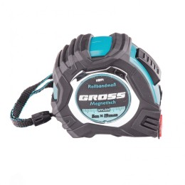 Gross Рулетка Magnetisch 5 м х 19 мм,обрезиненный корпус,автоматическая фиксация,Нейлоновое покрытиеытие,зацеп с магнитом 32571