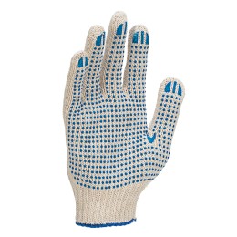 Сибртех Перчатки трикотажные усиленные, с ПВХ точкой, 7 класс вязки 677725