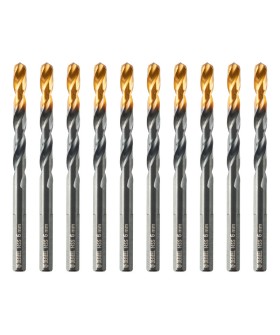 Denzel Сверло по металлу, 6 мм, HSS-Tin, Golden Tip, 10 шт. 717215