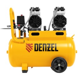 Denzel Компрессор безмасляный, малошумный DLS 1500/50, 1500 ВТ, 2x750, 50 л, 260 л/мин 58027