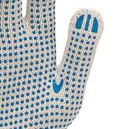 Сибртех Перчатки трикотажные усиленные, с ПВХ точкой, 7 класс вязки 677725