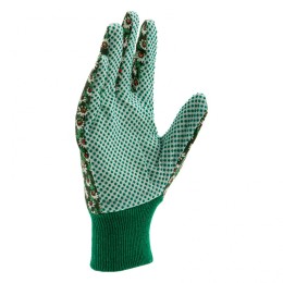 Palisad Перчатки садовые х/б ткань с ПВХ точкой, манжет, S 67761