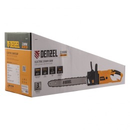 Denzel Пила цепная электрическая EDS-2200, 2.2 кВт,продольная, шина 45 см, шаг 3/8, паз 1.3 мм, 62 звена 95619
