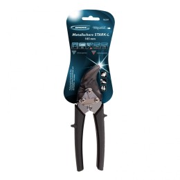 Gross Ножницы по металлу "Piranha", 185 мм, прямой и левый рез, сталь СrM, двухкомпонентные рукоятки 78359