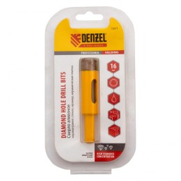 Denzel Сверло алмазное по керамограниту, 16 мм, мокрая резка, трехгранный хвостовик 72677