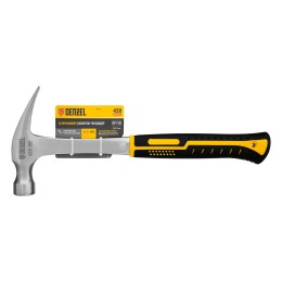 Denzel Молоток-гвоздодер 450 г, цельнометаллический, двухкомпонентная рукоятка 10423