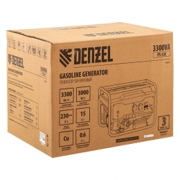 Denzel Генератор бензиновый PS-33E электростартер 94537