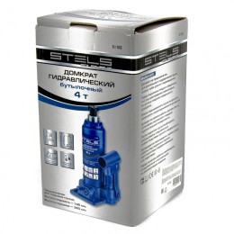 Stels Домкрат гидравлический бутылочный, 4 т, H подъема 195-380 мм 51102