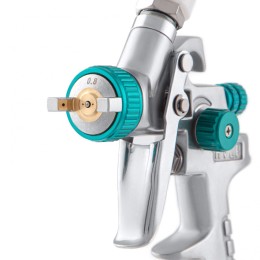 Stels Краскораспылитель AG 810 HVLP, гравитационный, сопло 0.8 мм и 1 мм 57361