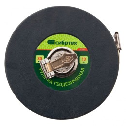 Сибртех Рулетка геодезическая 30 м х 13 мм, закрытый корпус, фибергласовая лента 31262