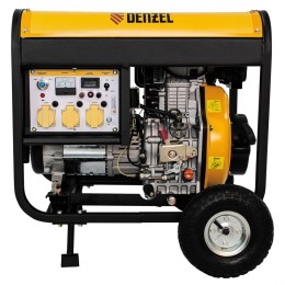 Denzel Генератор дизельный DD6300Е, 5.0 кВт, 220 В/50 Гц, 15 л, электростартер 94657