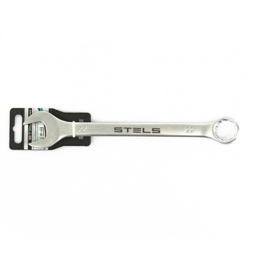 Ключ комбинированный, 22 мм, CrV, матовый хром Stels 15216