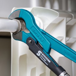 Gross Ключ трубный рычажный, №0, 0.5, цельнокованый, CrV, тип "S" 15610