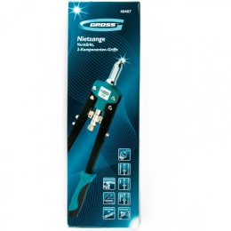 Gross Заклепочник двуручный 420 мм, двухкомпонентные рукоятки, для заклепок 2.4-3.2-4.0-4.8 40407