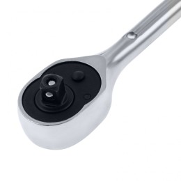 Gross Ключ телескопический трещоточный 1/4, 150-200 мм, CrV, хромированная, двухкомпонентная рукоятка 14074