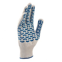 Сибртех Перчатки х/б, ПВХ покрытие, "Волна", 10 класс Россия 67716