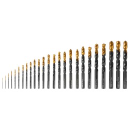 Denzel Набор сверл по металлу, 1-13 мм, HSS-Tin, Golden Tip, 25 шт 72323