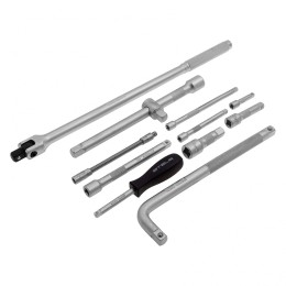 Stels Набор инструментов, 1/2,3/8, 1/4, CrV, пластиковый кейс 142 предмета 14107