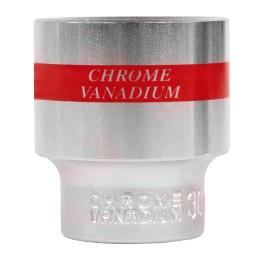 Matrix Головка торцевая, 30 мм, шестигранная, CrV, под квадрат 1/2, хромированная 13130