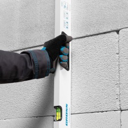 Gross Уровень алюминиевый, 1000 мм, усиленный, рукоятки, фрезерованный, 3 глазка, магнитный 34372