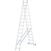 Лестница, 2 х 14 ступеней, алюминиевая, двухсекционная, Россия, Сибртех 97914