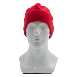 Сибртех Шапка с отворотом из флиса для взрослых, размер 56-57, красная 68821