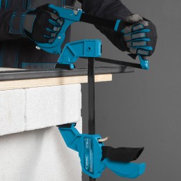 Gross Струбцина реечная, быстрозажимная, пистолетного типа, пошаговый механизм, пластиковый корпус, 300 мм 20702