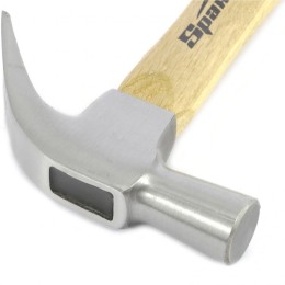 Sparta Молоток-гвоздодер, 450 г, боек 27 мм, деревянная рукоятка 104205