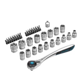 Gross Набор торцевых головок, трещотка 120 зубьев, 1/2", CrV, 36 предметов 14144