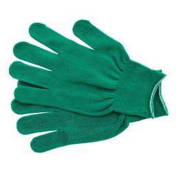 Сибртех Перчатки Нейлон, ПВХ точка, 13 класс, цвет изумрудный, L Россия 67828