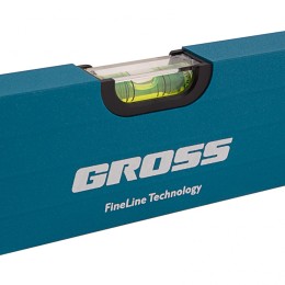 Gross Уровень алюминиевый, 400 мм, усиленный с ударопрочными заглушками, 3 глазка 34324