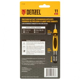 Denzel Отвертка реверсивная, механизм SmartPush mini 11 шт, CrMo // 7711609