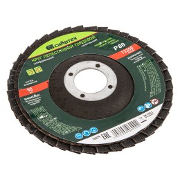 Сибртех Круг лепестковый торцевой, конический, Р 80,115 х 22.2 мм 74079