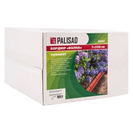Palisad Бордюр "Волна", 7 х 350 см, терракот, Россия, 65045