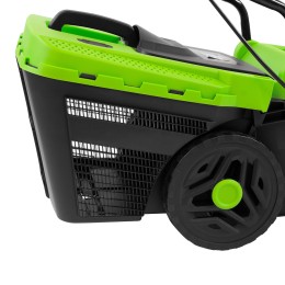 Сибртех Газонокосилка электрическая L1500, 1500 Вт, ширина 33 см, 5 уровней, пластиковый травосборник 35 л 96677