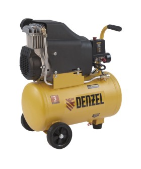 Denzel Компрессор воздушный DLC1300/24 безмасляный 1.3 кВт, 24 литра, 206 л/мин 58171