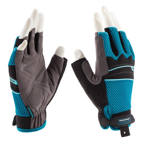 Перчатки комбинированные облегченные, открытые пальцы, AKTIV, М Gross 90315