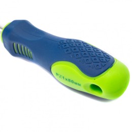 Сибртех Отвертка, PZ1 х 80 мм, CrV, двухкомпонентная рукоятка 11877