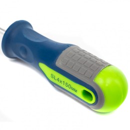 Сибртех Отвертка, SL4 х 150 мм, CrV, трехкомпонентная рукоятка 11825