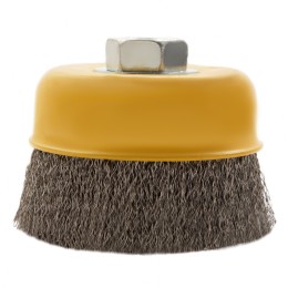 Denzel Щетка для УШМ, 75 мм, "Чашка", витая нержавеющая проволока 0.3 мм, М14 746043
