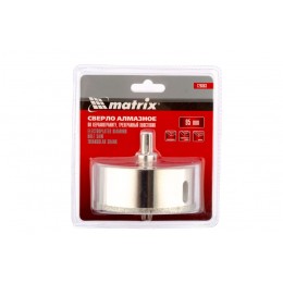 Matrix Сверло алмазное по керамограниту, 95 х 67 мм, трехгранный хвостовик 726863