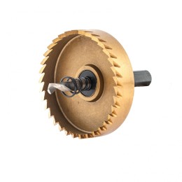 Denzel Коронка по металлу HSS, 60 мм, нитридтитановое покрытие 724119