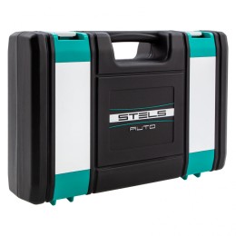 Stels Набор инструментов 1/2, 1/4, CrV, 12 гранные головки, пластиковый кейс, 82 предмета 14117