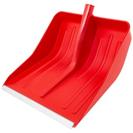 Сибртех Лопата для уборки снега пластиковая, красная, 420 х 425 мм, без черенка, Россия, 61617