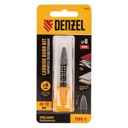 Denzel Борфреза по металлу твердосплавная, параболическая, тип-F, 8 мм// 72042