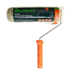 Сибртех Валик Фасадные работы , 250 мм,ворс 18 мм, D 48 мм, D ручки - 6 мм, полиакрил,полиэстер 80207