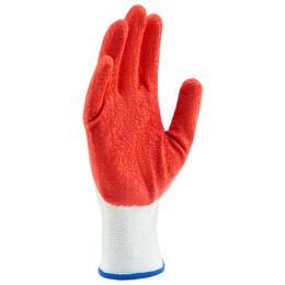 Сибртех Перчатки полиэфирные с рельефным покрытием из нат латекса, 15 класс вязки, 57 г Россия 67767