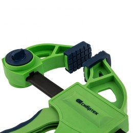 Сибртех Струбцина F-образная, быстрозажимная, 450 х 70 х 660 мм, пластиковый корпус, фиксатор, двухкомпонентная рукоятка 20566